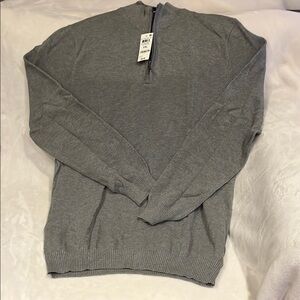 Club Room Gray 1/4 Zip Sweater